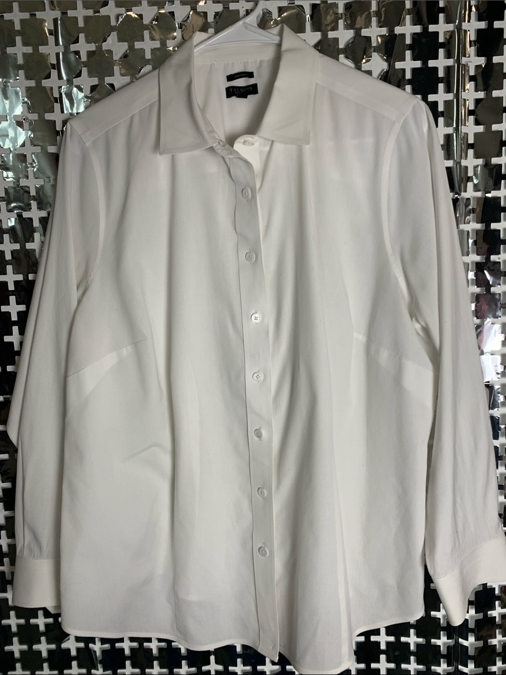 Talbots White Long-Sleeve Dress Shirt